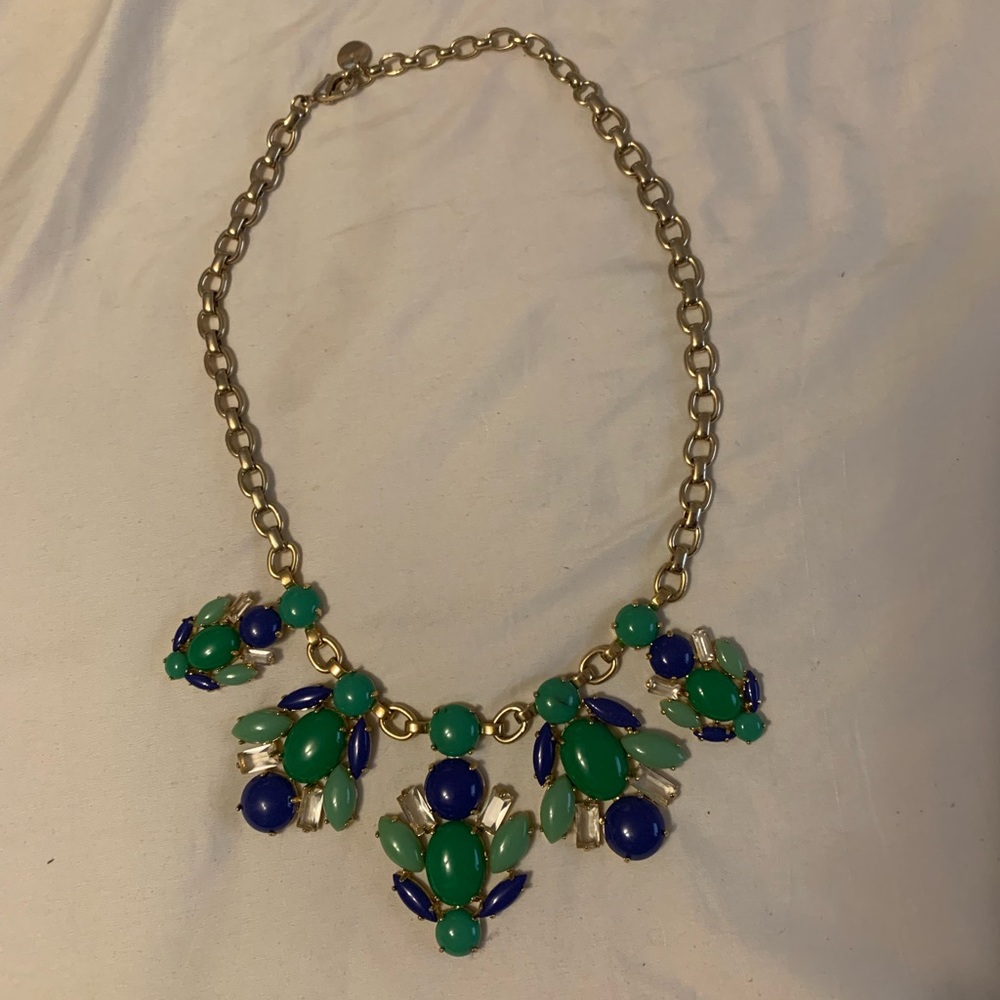 Stella & Dot Blue and Green Statement Necklace